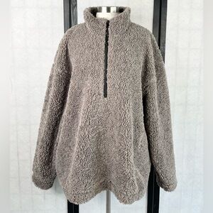 Zara Gray Teddy Textured Pullover XL